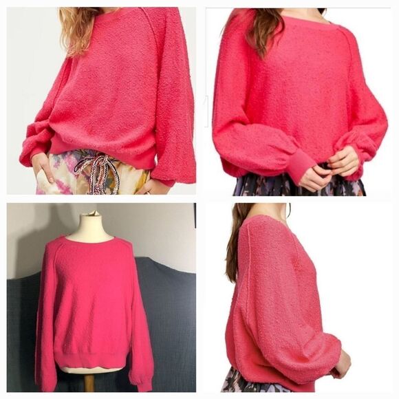 Free People NWT Found My Friend Sweatshirt Size M - Picture 1 of 11